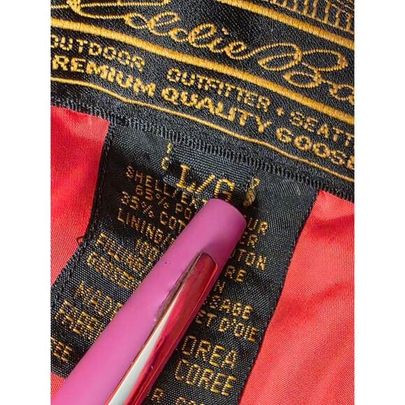 Vintage Eddie Bauer Winter Coat Womens Large Red Goose Down SnowLine Sled Puffer - Picture 4 of 10